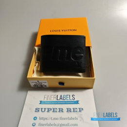 Louis Vuitton x Supreme Slender Wallet in Black