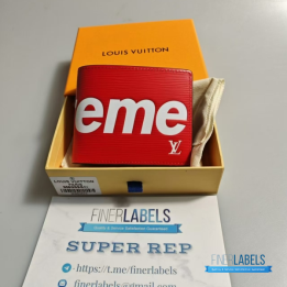 Louis Vuitton x Supreme Slender Wallet in Red