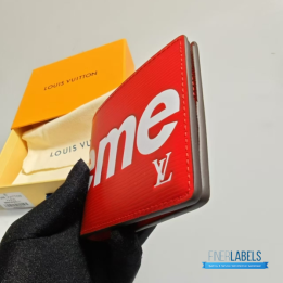 Louis Vuitton x Supreme Slender Wallet in Red