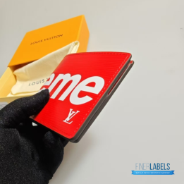 Louis Vuitton x Supreme Slender Wallet in Red