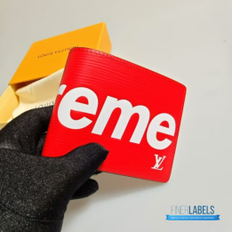 Louis Vuitton x Supreme Slender Wallet in Red