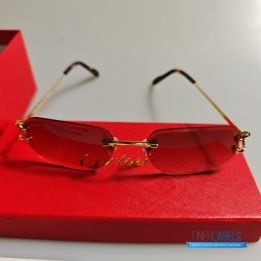 QC Cartier Signature C de Cartier Rimless Sunglasses 