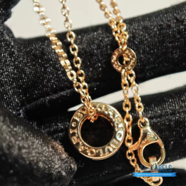 QC Bulgari B.zero1 Necklace in rose gold with pavé diamonds