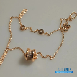 QC Bulgari B.zero1 Necklace in rose gold with pavé diamonds