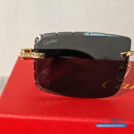QC Cartier-Style Rimless Sunglasses