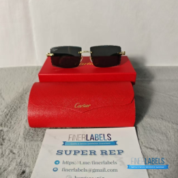 QC Cartier-Style Rimless Sunglasses