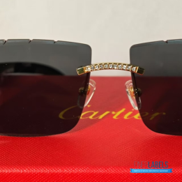 QC Cartier-Style Rimless Sunglasses