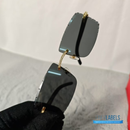 QC Cartier-Style Rimless Sunglasses