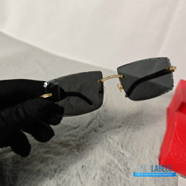 QC Cartier-Style Rimless Sunglasses