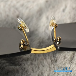 QC Cartier-Style Rimless Sunglasses