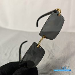 QC Cartier-Style Rimless Sunglasses