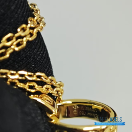 QC Cartier Love Necklace in Interlocking Yellow Gold Rings