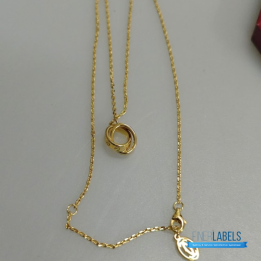 QC Cartier Love Necklace in Interlocking Yellow Gold Rings