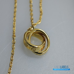 QC Cartier Love Necklace in Interlocking Yellow Gold Rings