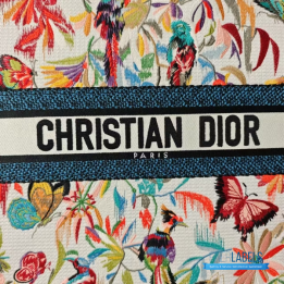 QC Christian Dior Canvas Embroidered Medium KJouy Fantastica Book Tote Bag
