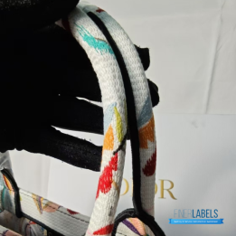 QC Christian Dior Canvas Embroidered Medium KJouy Fantastica Book Tote Bag