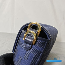 QC Fendi FF Baguette Bag in Dark Blue Denim