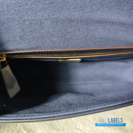 QC Fendi FF Baguette Bag in Dark Blue Denim