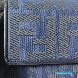 QC Fendi FF Baguette Bag in Dark Blue Denim