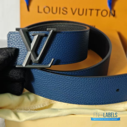 Louis Vuitton Tilt 40mm Reversible Belt crafted from Taurillon leather in a blue shade