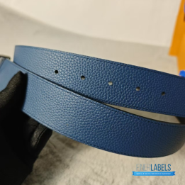 QC Louis Vuitton Tilt 40mm Reversible Belt crafted from Taurillon leather in a blue shade