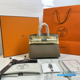 QC Hermès Birkin 25 Etoupe Togo Leather