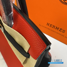QC Hermes Birkin 25 Striking Red Togo Leather