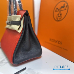 QC Hermes Birkin 25 Striking Red Togo Leather