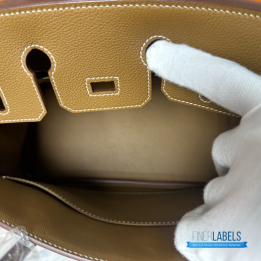 QC Hermes Gold Togo Birkin 25 Handbag