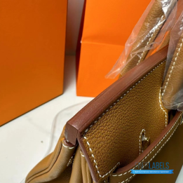 QC Hermes Gold Togo Birkin 25 Handbag