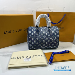Louis Vuitton Monogram Jacquard Denim Speedy Bandouliere 25