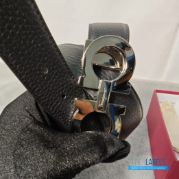 QC Salvatore Ferragamo Calfskin Reversible Gancini Belt