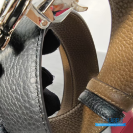 QC Salvatore Ferragamo Calfskin Reversible Gancini Belt