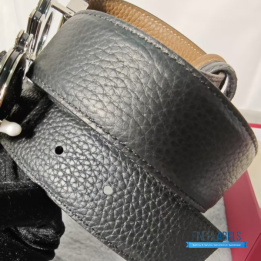 QC Salvatore Ferragamo Calfskin Reversible Gancini Belt