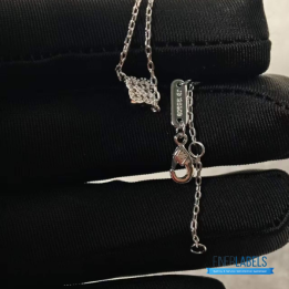 QC VCA 18K White Gold Diamond Sweet Alhambra Bracelet