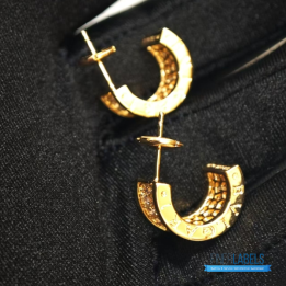 QC Bvlgari B.zero1 Rose Gold Hoop Earrings