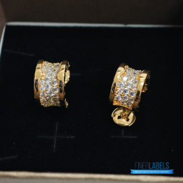 QC Bvlgari B.zero1 Rose Gold Hoop Earrings