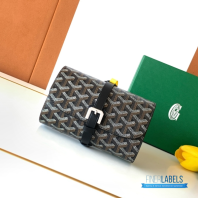 ually a Goyard Double Travel Watch Case (Black Goyardine canvas)