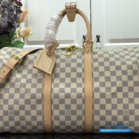 LV Keepall Bandoulière 45 (Damier Azur) 