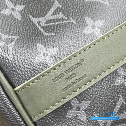 LV Keepall Bandoulière 45 (Khaki Green Monogram Eclipse Coated Canvas)
