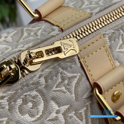 LV Keepall Bandoulière 45 (Peuplier Monogram Emblème Canvas)