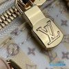 LV Keepall Bandoulière 45 (Banana Yellow LV Stamp Linen-and-Cotton Coated Canvas)