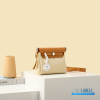 Hermès Mini Herbag Zip 20 (Ecru-Beige Canvas / Fauve Vache Hunter Leather)