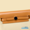 Hermès Mini Herbag Zip 20 (Ecru-Beige Canvas / Fauve Vache Hunter Leather)