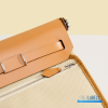 Hermès Mini Herbag Zip 20 (Ecru-Beige Canvas / Fauve Vache Hunter Leather)