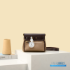 Hermes Herbag 20 Mini Khaki Canvas Leather Bag