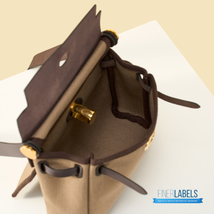 Hermes Herbag 20 Mini Khaki Canvas Leather Bag