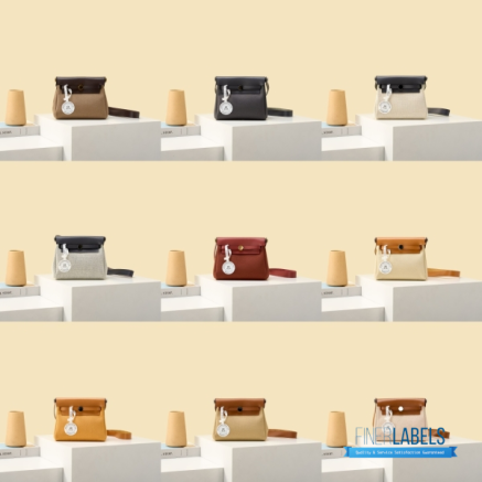 Hermes Herbag 20 Mini Khaki Canvas Leather Bag