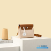 Hermes Herbag 20 Mini Beige Canvas Leather Bag