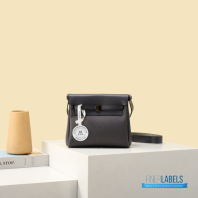 Hermes Herbag 20 Mini Charcoal Canvas Leather Bag